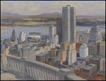 View of Montreal by Oscar Daniel De Lall vendu pour $1,840