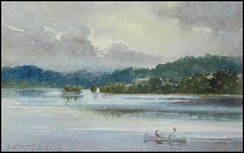 Canoeists at Sunset by Florence Helena McGillivray vendu pour $546