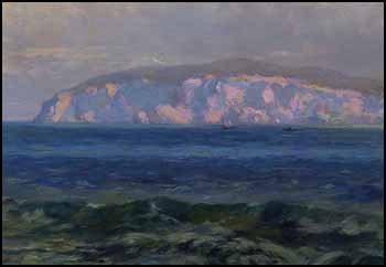 Veiled Sunset, Bonaventure Island, P.Q. by Charles MacDonald Manly sold for $1,265