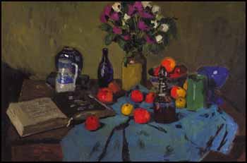 Still Life on a Green Tablecloth by William Goodridge Roberts vendu pour $69,000