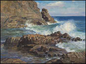 Rocky Shoreline by Adam Sherriff Scott vendu pour $2,300