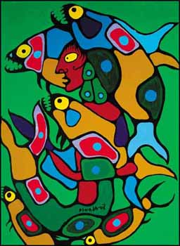 Fisherman of Sirius by Norval H. Morrisseau sold for $23,000