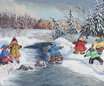 C'est pas glissant / It's not slippery by Pauline Thibodeau Paquin sold for $1,625