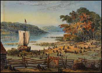 Upper End of Penetanguishene Bay from the Farm by Attributed to George Russell Dartnell sold for $2,925