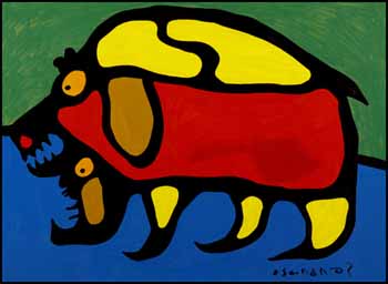 Sacred Bear by Attributed to Norval H. Morrisseau sold for $4,130