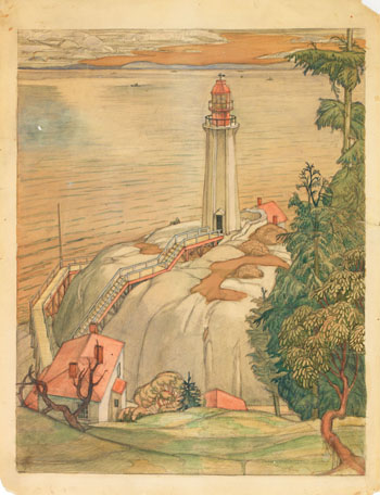 Lighthouse Park by Attributed to Paul Alexander Goranson sold for $700