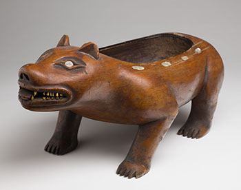 Northwest Coast Bear Potlatch Bowl by  Northwest Coast Artist, Unidentified sold for $6,250