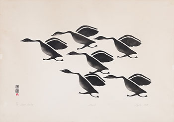 Geese Leaving by Iyola Kingwatsiak sold for $875