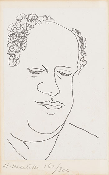 Portrait of René Leriche by Henri Matisse vendu pour $1,750