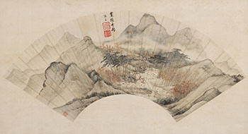The Lingyin Temple by Zhang Yin sold for $10,000