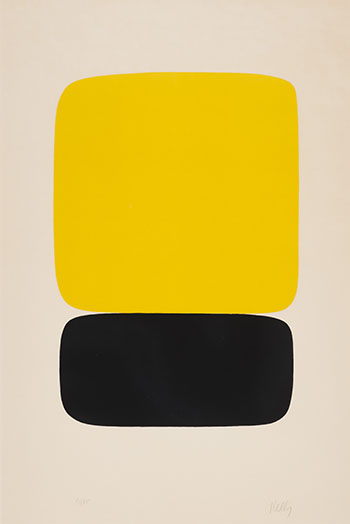Yellow Over Black by Ellsworth Kelly sold for $5,000