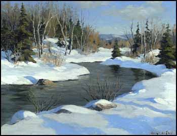 Stream in Winter by Oscar Daniel De Lall vendu pour $748