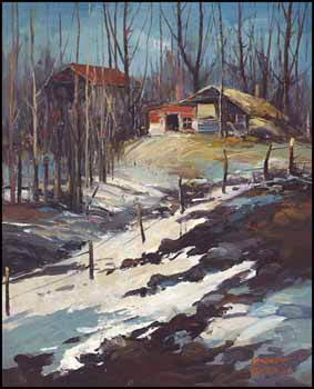 Cabin in Early Spring by William Garnet Hazard sold for $1,035