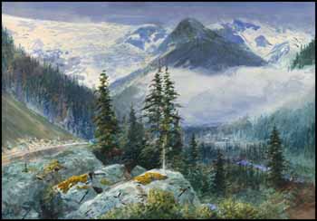 A View of the Selkirk Mountains by Marmaduke Matthews sold for $1,495