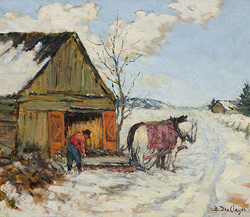 Loading Lumber by Berthe Des Clayes vendu pour $3,750