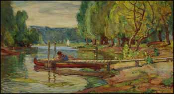 On the Dock by Frederick Sproston Challener sold for $2,500