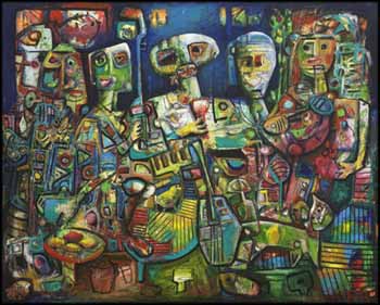 Jewish Wedding by Fahri Aldin sold for $4,130