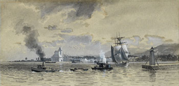 Collingwood Harbour by Lucius Richard O'Brien vendu pour $6,250