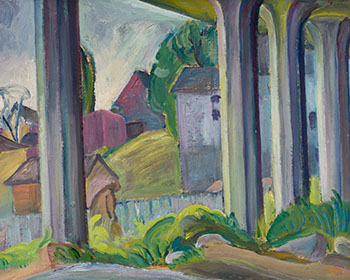 Under the Georgia Viaduct by Irene Hoffar Reid vendu pour $1,875