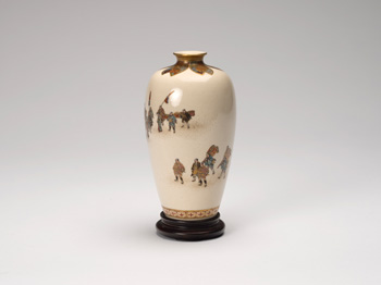 A Japanese Satsuma 'Procession' Ovoid Jar, Meiji Period, Circa 1900 by Yabu Meizan sold for $4,688