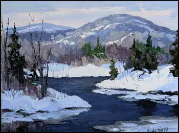 North River in Spring by Oscar Daniel De Lall vendu pour $1,725