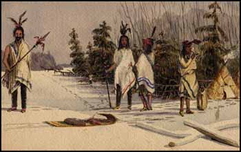 Potawatomic Indians of Lake Huron by Early 19th Century Canadian School sold for $3,450