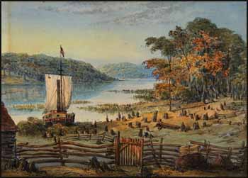 Upper End of Penetanguishene Bay from the Farm by Attributed to George Russell Dartnell vendu pour $2,925