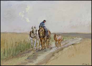 Ploughing by Alice Des Clayes sold for $585
