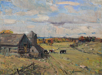 Farmland by Peleg Franklin Brownell vendu pour $1,875