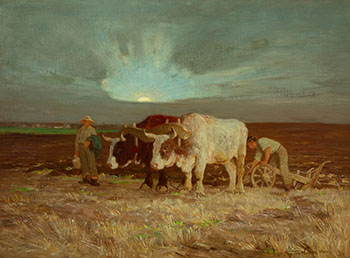 Moonrise, A Canadian Pastoral by Horatio Walker vendu pour $43,250