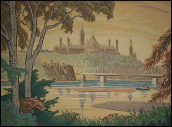 Parliament Buildings, Ottawa by Stanley Francis Turner sold for $288