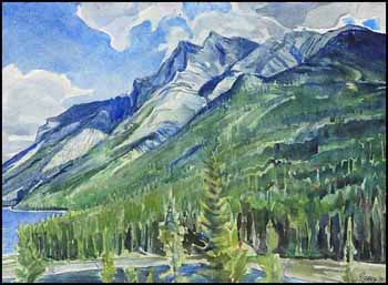 Mountain Lake (00974/2013-1854) by Jack Rigaux sold for $540