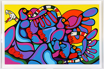 Niigaani Mamaajise (It Moves Ahead) (#0839) by Blake Angeconeb sold for $20,000