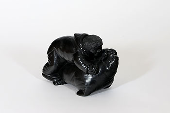 Man Fighting Walrus (#0770) by Pinnie Nuktialuk sold for $344