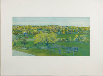 October Landscape (03453/164) by Harriet Wolfe sold for $125