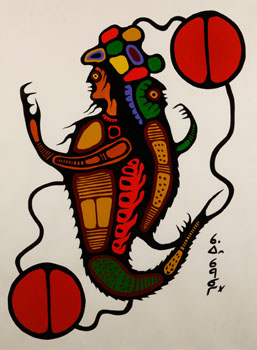 Untitled (03585) by Attributed to Norval H. Morrisseau sold for $1,000