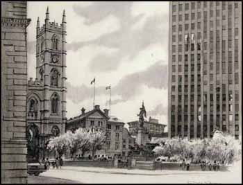 Square in Montreal (00096/TN042) by R.D Wilson vendu pour $81