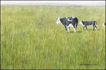 Two Calves with Mother (02959/2013-3035) by Terry Gregoraschuk vendu pour $135