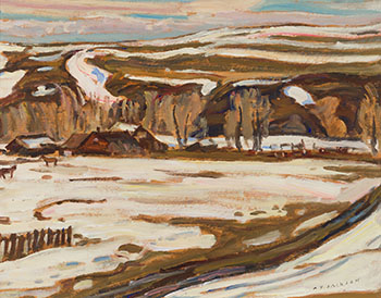 The Bar X Ranch, Pincher Creek, Alberta by Alexander Young (A.Y.) Jackson