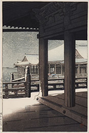 Evening Snow of Kiyomizudera by Kawase Hasui
