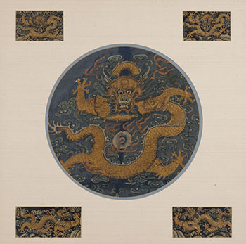 Five Chinese Silk Gauze Dragon Robe Fragments, 19th Century by  Chinese Art