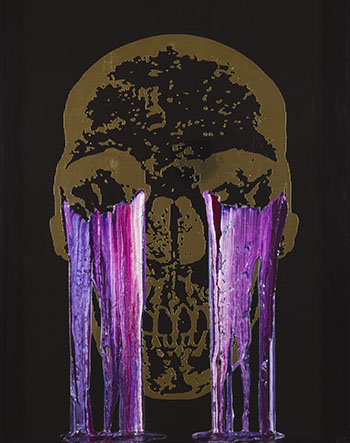 Untitled (Gold Skull) by Zane Lewis