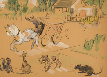 Street Scene by Arthur Lismer