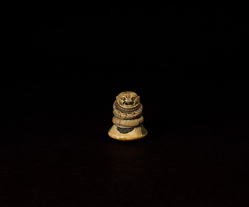 A Japanese Stag Horn Carved Seal of a Dutch Man, 18th/19th Century by  Japanese Art