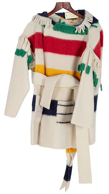 Multistripe Capote Workshop Coat by Hudson's Bay Company 