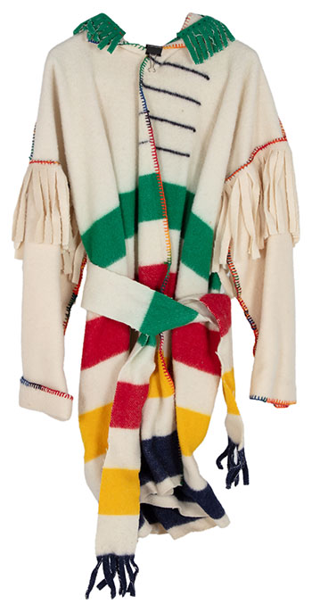 Multistripe Capote Workshop Coat with Multi-Coloured Thread by Hudson's Bay Company 