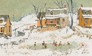 Little Hockey Players by John Geoffrey Caruthers Little