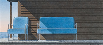 Summer Place: Two Blue Chairs by Christopher Pratt