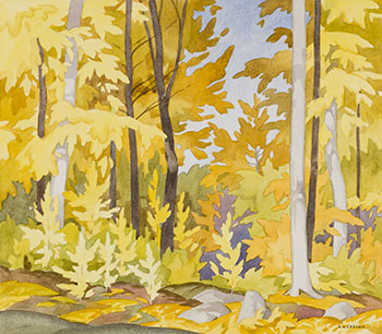 Autumn Woodland by Alfred Joseph (A.J.) Casson
