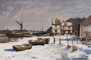 Winter at Pin Mill, Suffolk by Edward Seago